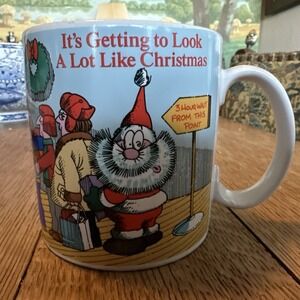 Vintage 1988 Applause Santa Claus Mug It's Getting To Look A Lot Like Christmas